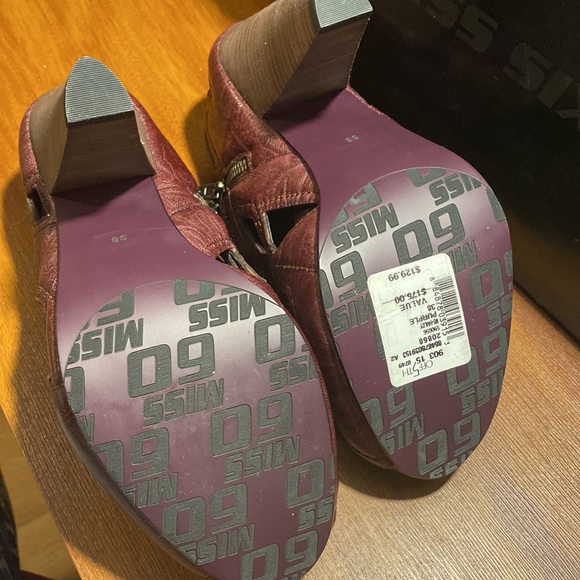 Miss Sixty • “Hailey” Purple Blocked Peep Toe heels - Picture 9 of 14